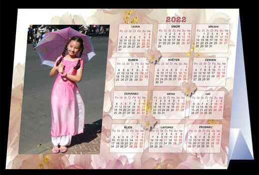 Kalendář stolní - Květinový