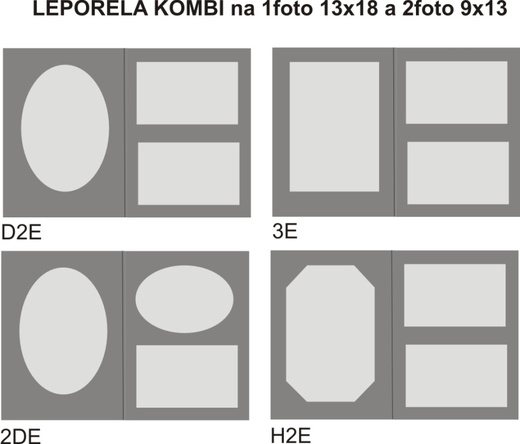 Leporelo na 1ks foto 13x18 + 2ks foto 9x13
